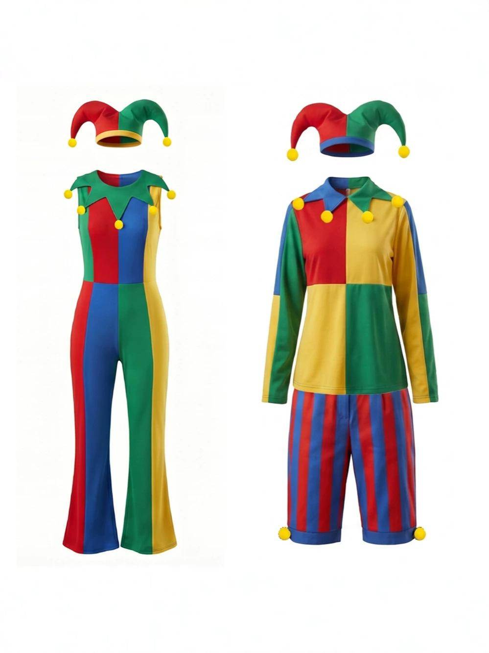 Clown Cosplay Kostym Filmkaraktärsdräkt för Män & Kvinnor, Blodig Halloweenfest & Scenföreställning Kostym cm