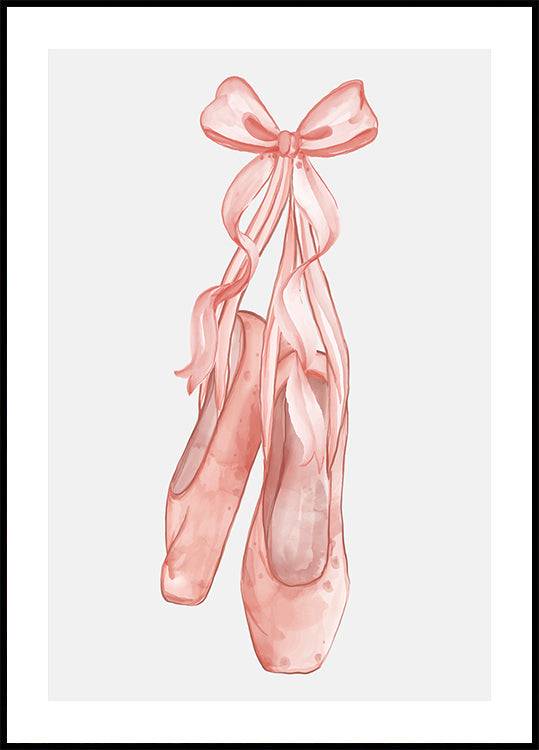 Ballet Shoes (70x100cm) - Plakater > Illustrationsposters, Akvarell, Pictufy