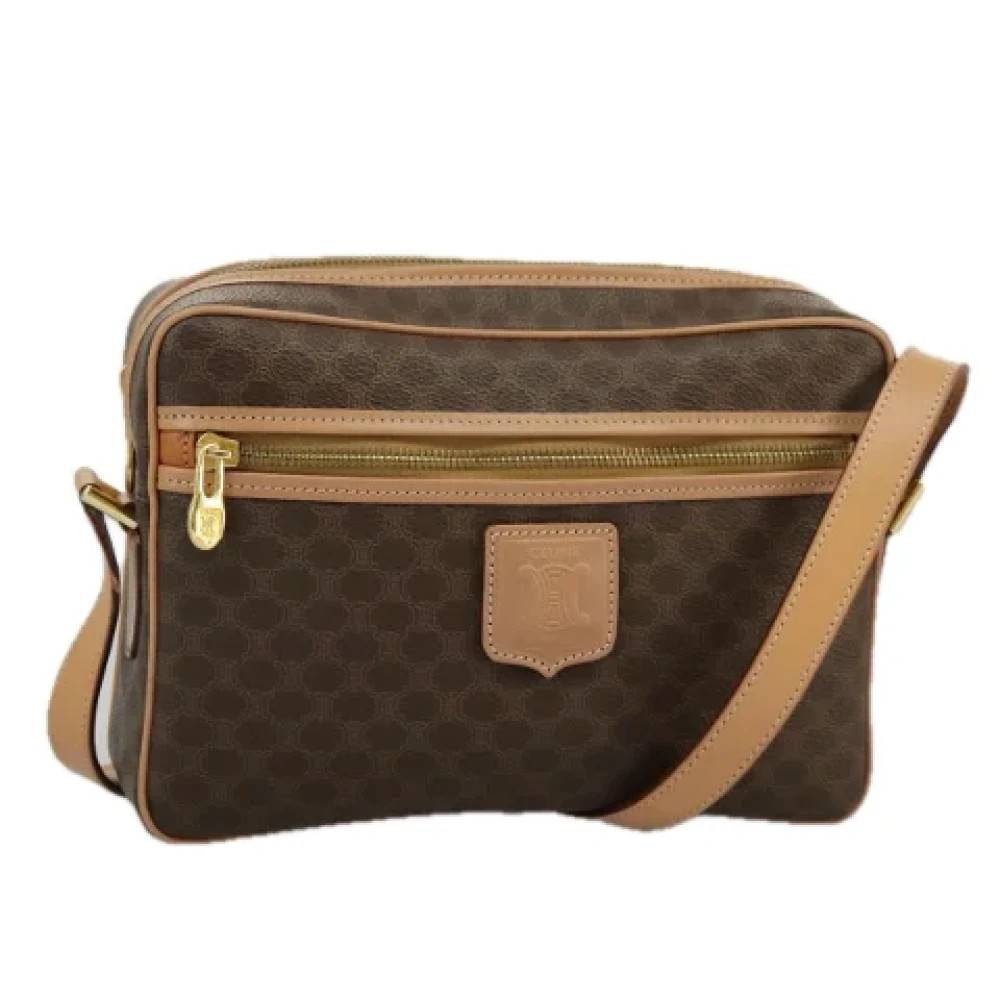 Celine Vintage Pre-owned Canvas skuldertasker - Vintage - Dame - Brun - ONE SIZE - Uld