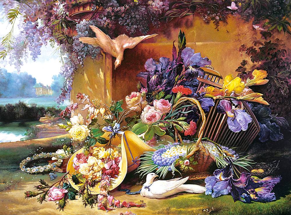 KIDEK pussel - Elegant Still Life with Flowers, Eugene Bidau., 2000-bitar Default Title
