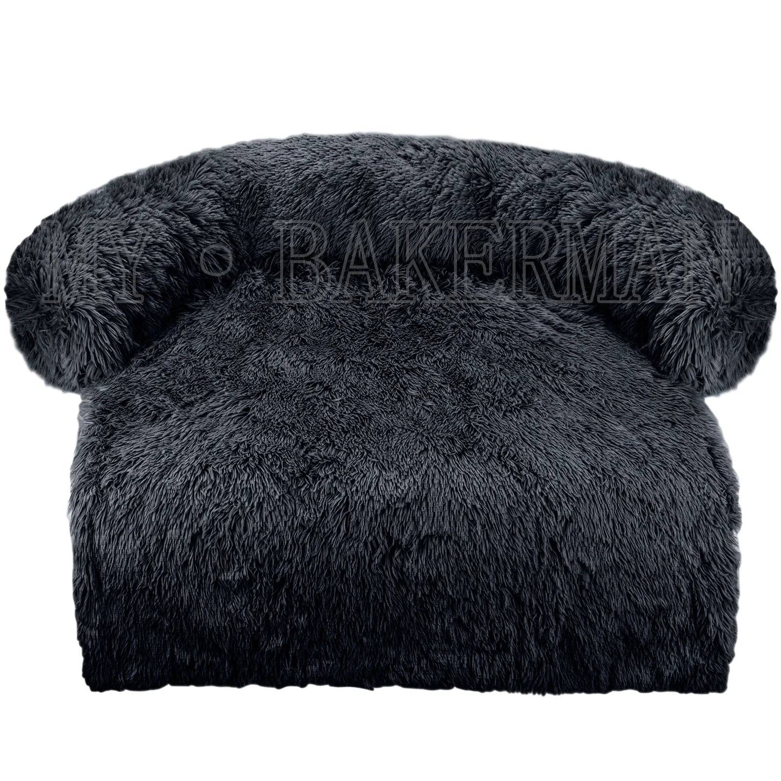 Warm Washable Sofa Bed for Dogs & Cats - Dark Grey / S for 11IBS
