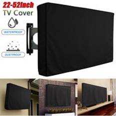 Utomhus svart vattentätt dammtv tv -skydd tv -skydd för 22 '' to 52 '' lcd led -fodral 600d polyester dammskydd