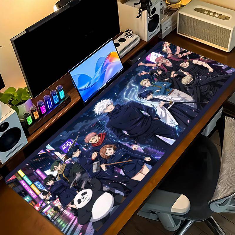 Anime Jujutsu kaisen Color Mouse Pad Large Gaming Table Cushion Non-slip Laptop Tablet Big Mousepad XXL Mat Mini PC Playmat With Lock edge