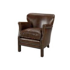 Professor fåtölj vintage cigar OUTLET - Brun (B: 68 x D: 71 x H: 74 cm / Sitthöjd: 45 cm)