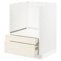 IKEA - METOD / MAXIMERA underskab til kombi mikro/skuffer, hvid/Bodbyn råhvid, 60x60 cm