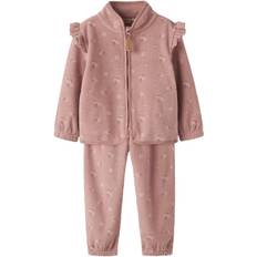 Lil' Atelier Nmflaspektra Fleece SET AOP LIL Str 122/128 - Lyserød Bukser hos Magasin