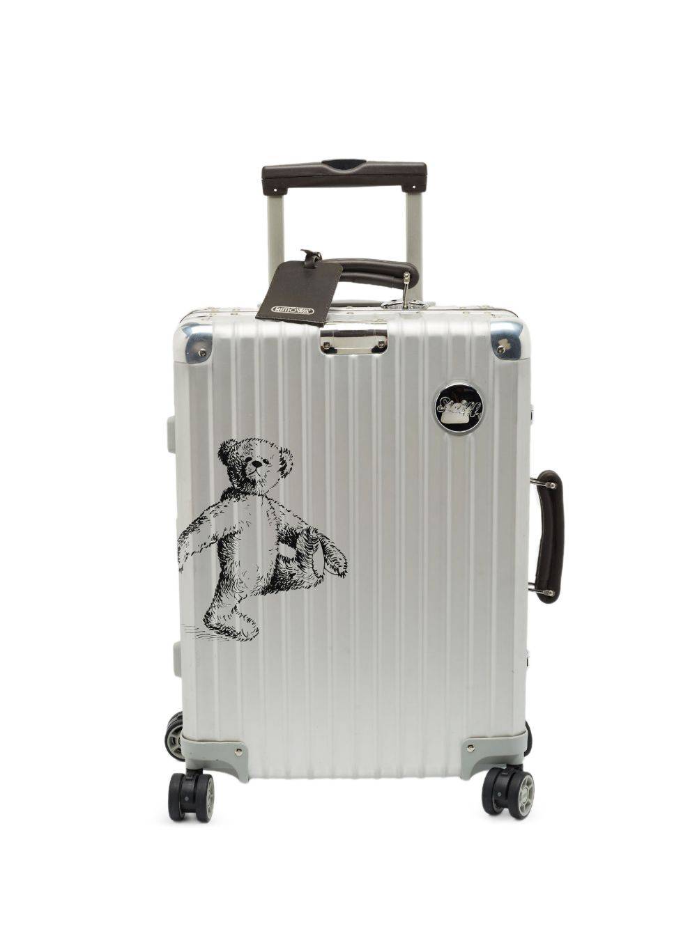 RIMOWA - x Steiff Bear Classic Flight Steiff suitcase - dam - aluminium/kalvskinn/plast/angora - one size - Silverfärgad