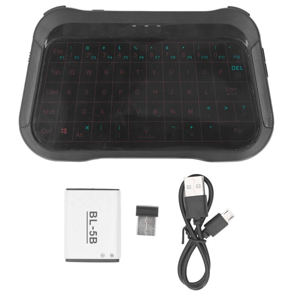 Plug and Play Multi Finger Touchpad Baggrundsbelyst Lille Trådløst Tastatur Stabilt Signal Genopladeligt Batteri Automatisk Dvaletilstand