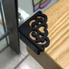4Pcs/lot Hollow Out Flower Pattern Soft Baby Safe Corner Protector Baby Kids Table Desk Corner Guard Children Safety Edge Guards svart