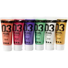 Akrylfärg Metallic, metallic, kompletterande färger, 6x20 ml/ 1 förp.