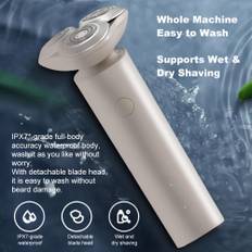 Xiaomi S101 Shaver for Men 3 Heads Rotary Electric Razor with Power Indicator Rechargeable IPX7 grå färg