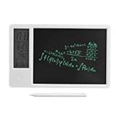 LCD -skrivning Av Surfplatta, LCD -skrivning Av Surfplatta 10 Tum Laddningsbar Raderbar Elektronisk Doodle -bräde med Digital Klocka Kalender Electronic Writing Tablet för Office Business Home (Vit)