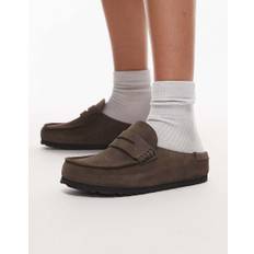 Birkenstock Narrow Fit - Naples - Betongrå clogs i ruskind