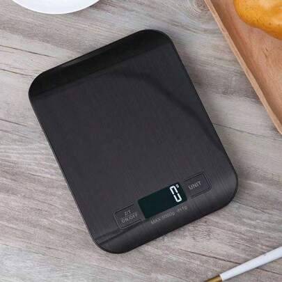 1 st digital köksvåg i rostfritt stål, 5 kg/11 lbs, matvåg med LCD-display, multifunktionell dietvåg för bakning, batteri ingår ej - Multifärgad (svart,Rosguld,silvervit)