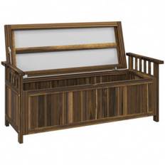 Trädgårdsbänk med Dynbox 128,5 x 56 x 53,5 cm och Vattentätt Lock