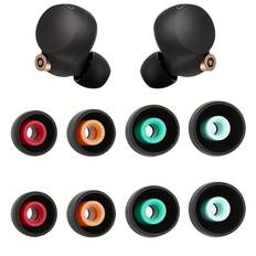 TEMU 4 Pairs Ear Tips For Truewireless Earbuds - New Xm5, Wf-1000xm5, Wf-1000xm4, Wf-1000xm3, Wf-xb700, | Fit | Black