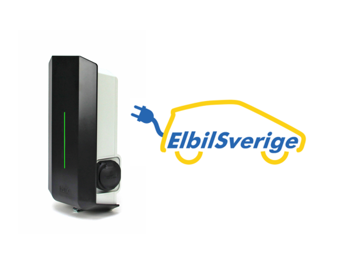 ElbilSverige Garo laddbox 22kW 32A 400V uttag typ 2 med lös laddkabel typ 2