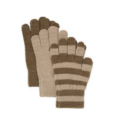 MINYMO Magic Gloves Knit 3-Pack |Beige |3-6Y