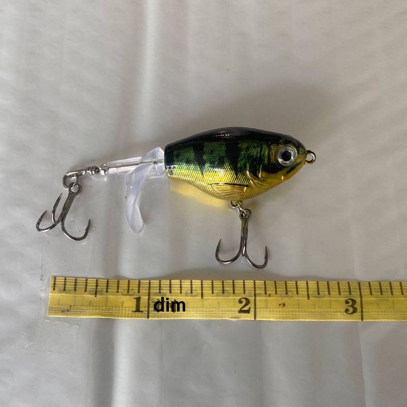 TEMU 1pc Premium Topwater Fishing Lure | 9cm Propeller Bait With Realistic Mixed Colors & Sharp Treble Hooks | Suitable For Freshwater And Saltwater, Gear