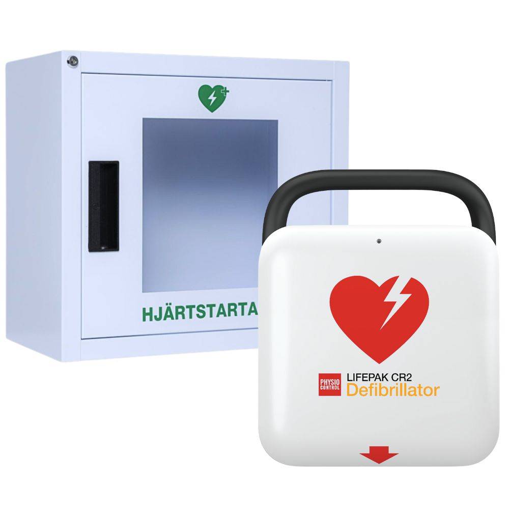 LIFEPAK CR2 Wi-Fi med larmat inomhusskåp(vitt)