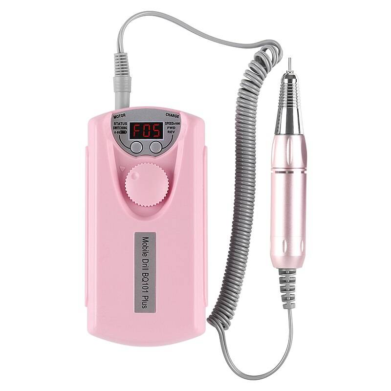 30000 rpm nagelborrmaskin set 40w manikyr maskin apparater för manikyr pedikyr kit pro elektrisk nagelfil för nagel - 101- rosa