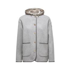 Moncler women Reposse 3-in-1 Wool & Cashmere Short Down Jacket Grey - 0