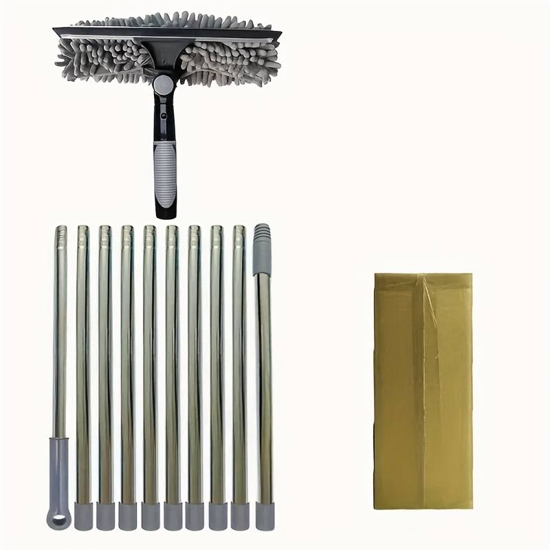 TEMU 445cm Window Cleaner 2-in-1 Cleaning Tool Scraping Splicing Rod Household Glass Cleaning Cleaning Artifact