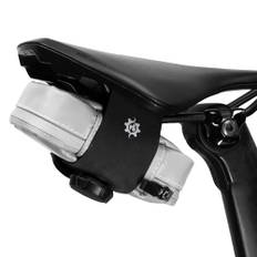 Lumiere & Co. Falcon magnetisk sadelväska – 0,69 l | 15 x 9 x 5 cm | Snygg minimalistisk design, snabb magnetisk spänne | Cykelväska (Vit, Stor)
