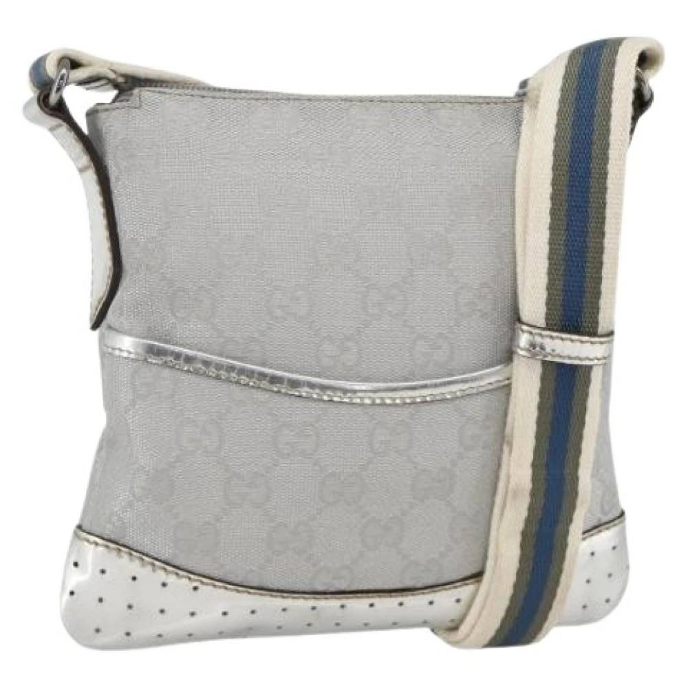 Gucci Vintage Pre-owned Vintage GG Canvas Skuldertaske - Vintage - Dame - Grå - ONE SIZE - Uld