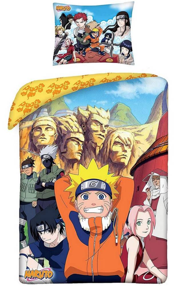 Naruto Konoha påslakan 140x200 cm, örngott 70x90 cm