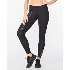 2XU Light Speed Mid-Rise Compression Tights (Dam) - Black/Black Reflective: Small