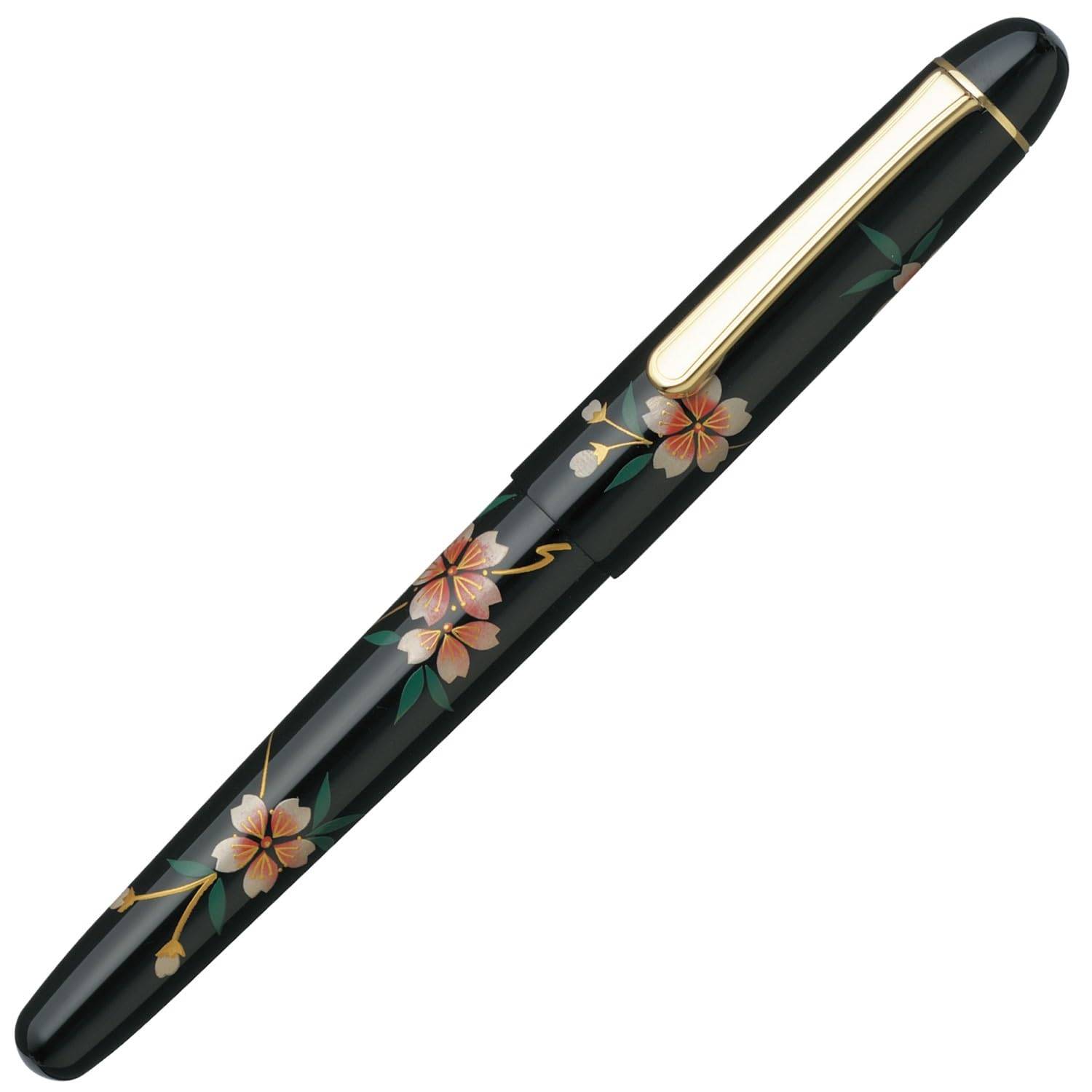 Platinum Fountain Pen Fountain Pen F Fine Point 3776 Century Kagahira Makie Sakura Regular Imported Product PNB-30000B 40-2