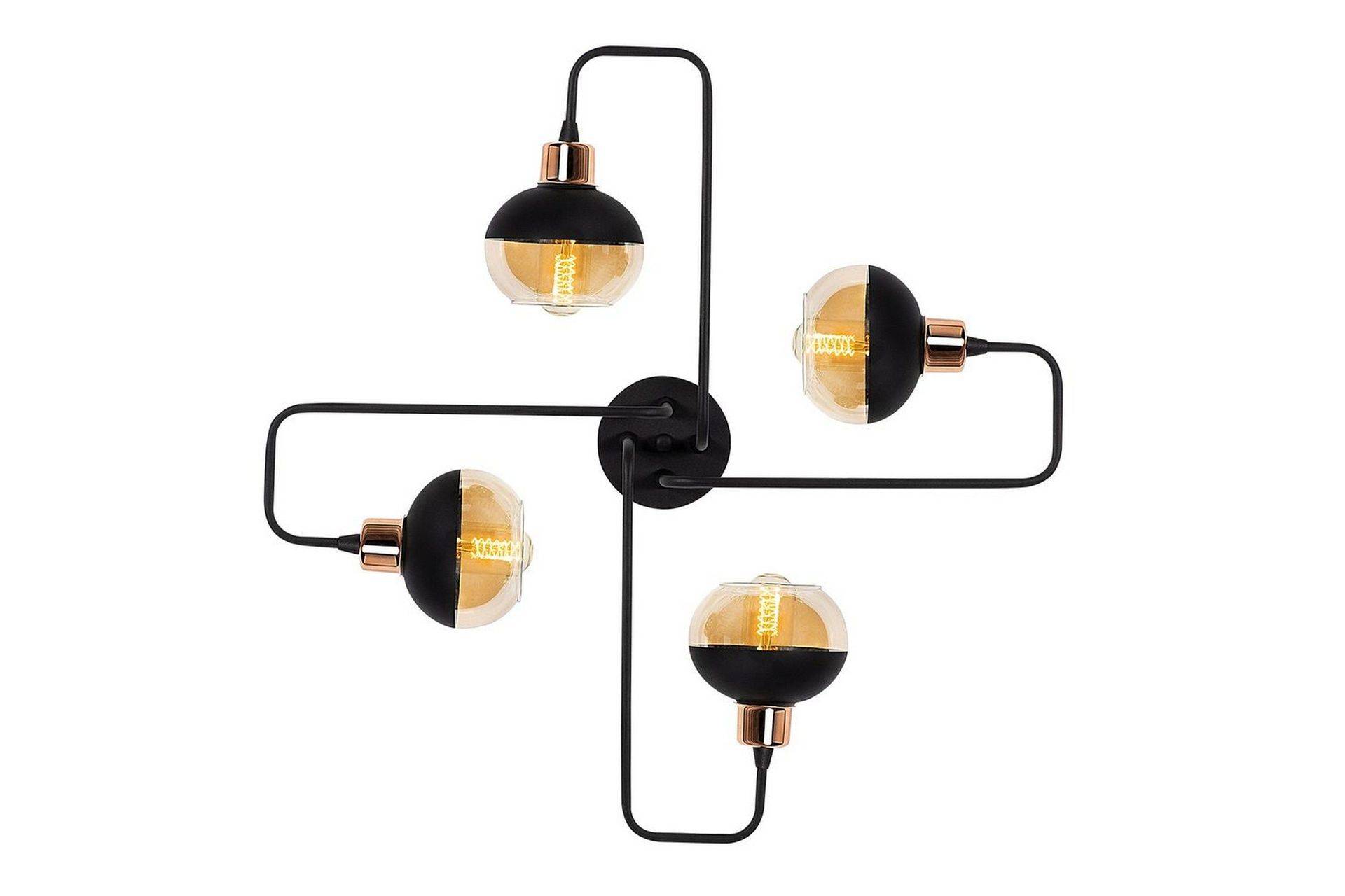 Taklampa Zarethia Svart / Koppar - Koppar/Svart Plafond