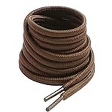 VSUDO 90 cm Runda Brun Skosnören för Stövlar, Brun Snören för Kängor, Boots – 4mm Brun Stövelsnören Kompatibla med Dr. Martens, Ecco, Lundhags, Kavat, Icebug, Solovair (1 Par-Brun-090cm)