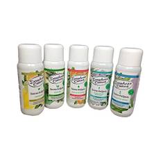 5er Saunaaufguss-Set Orange/Rosmarin, Eukalyptus/Menthol, Eislimone, Kräuter und Japanische Minze