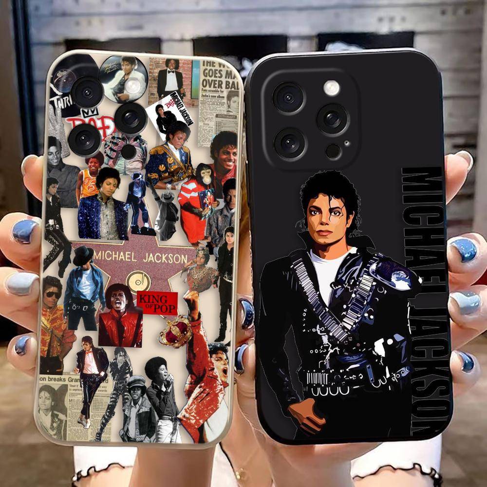 Dansare M-Michael J-Jackson Cover Telefonfodral För Apple 16 Iphone 16 15 14 13 12 11 PRO MAX Mjukt TPU Färgat Fodral Funda Coque Skal
