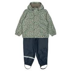 Mikk-Line Regnsæt m. Fleece - Iceberg green