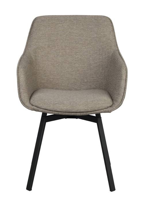Alison karmstol Mörkbeige/svart Karmstol