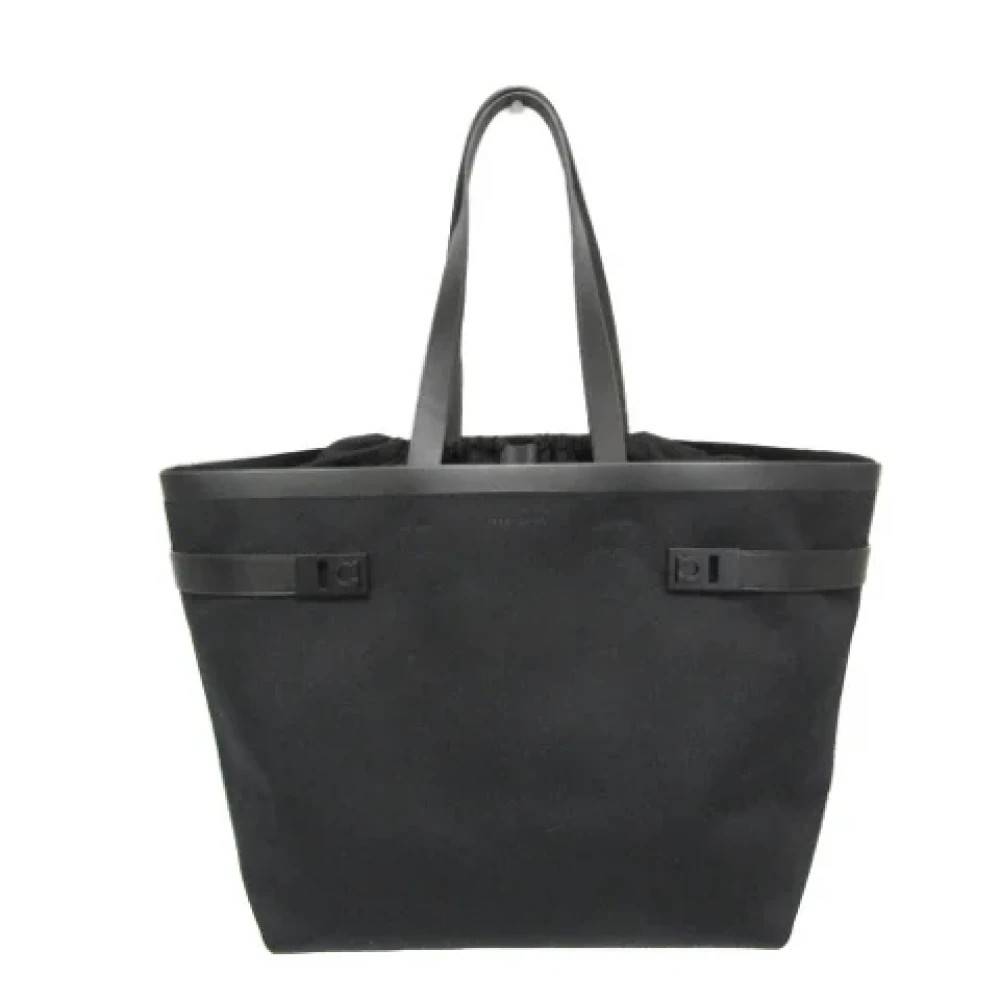 Salvatore Ferragamo Pre-owned - Pre-owned Canvas axelremsvskor Vintage - Dam - ONE Size - Läder