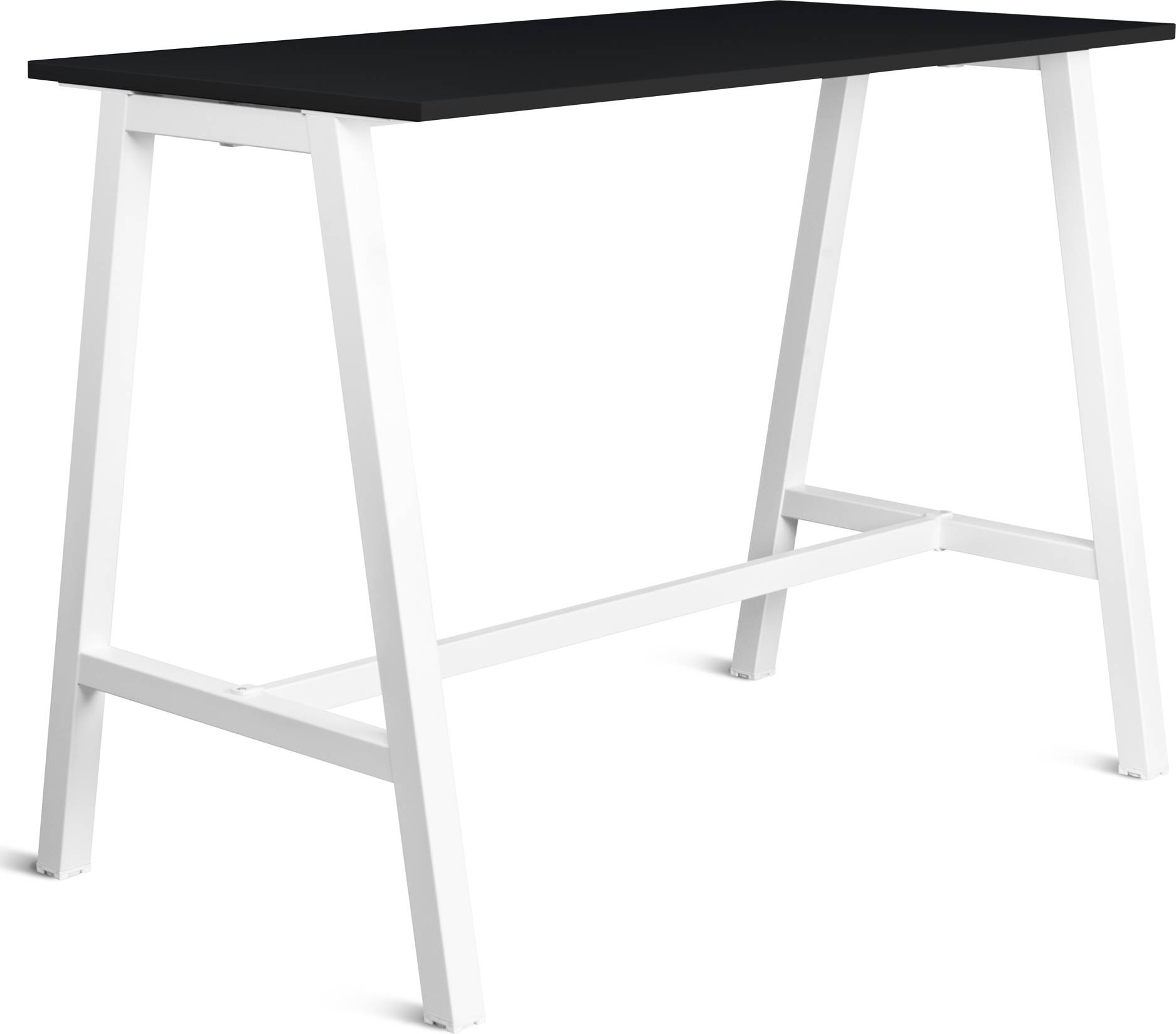 Talk Högbord, vit ram/svart laminat, 140x70 cm - Vit