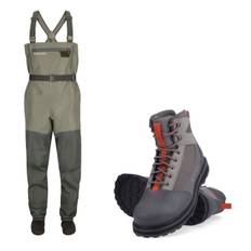SIMMS Tributary Basalt åndbar waders sæt Gummisål.