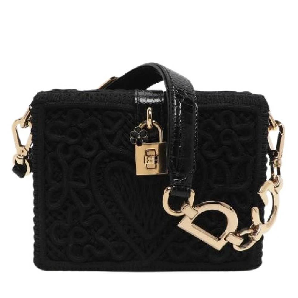 Dolce & Gabbana Pre-owned Pre-owned Dolce Box Clutch - Vintage - Dame - Sort - ONE SIZE - Satin