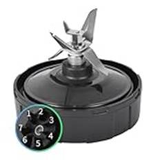 för Ninja Blast Blending Blade för Ninja Blenders 3In1 Matberedare Delar 1500 Watt Svart Plast Metall 1000W 1500W Blender Juicer Utbyte Juice Extractor Bottenbladsenhet med 7 Fenor