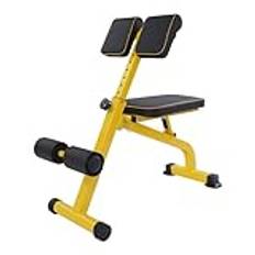 HuKaiL Träningsbänk, vikbar ryggsträcksbänk, massagefåtölj med justerbar höjd 27,9–39,7 cm och 2 sittbrädspositioner, multifunktionell träningsutrustning, romersk stol, fitness med 300 kg bärkraft, 90