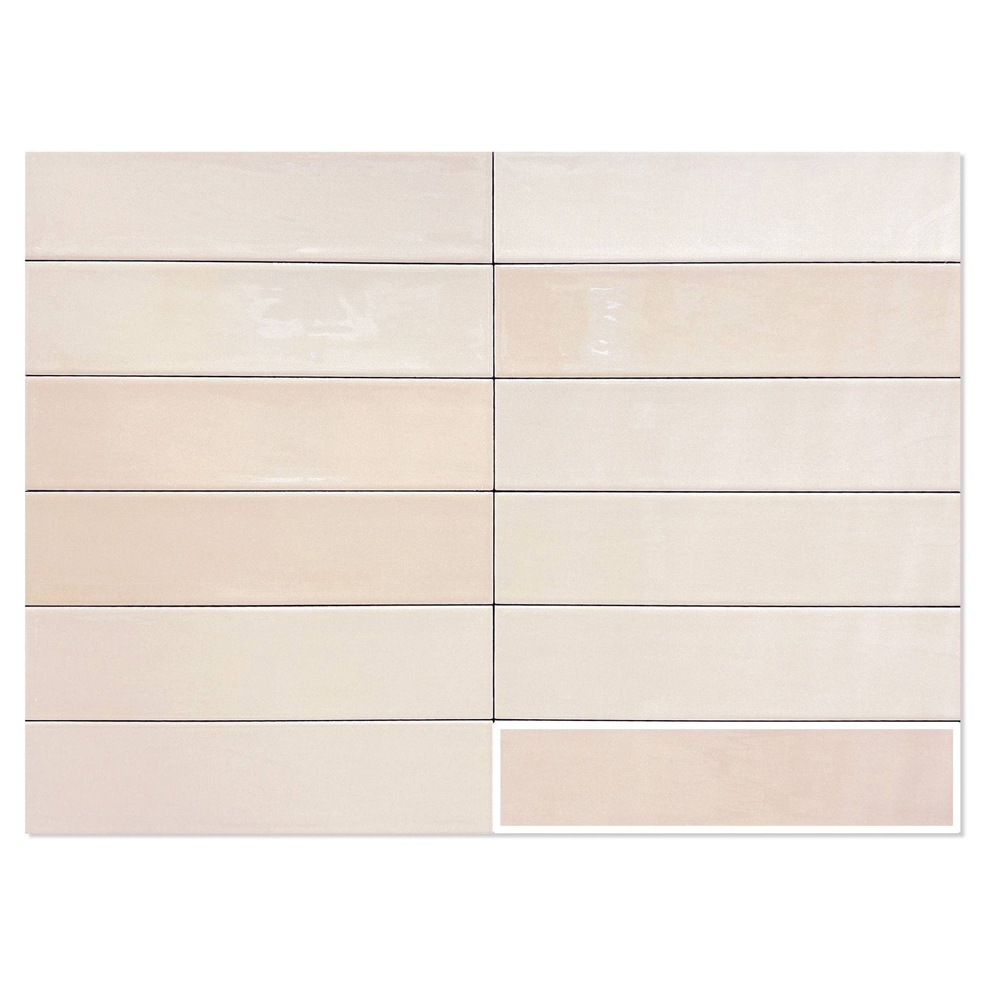 Klinker Zellige Ivory Blank 7x28 cm