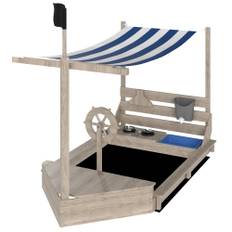 Sandkasse Skibsformet med Legekøkken 180 x 103 x 144,5 cm