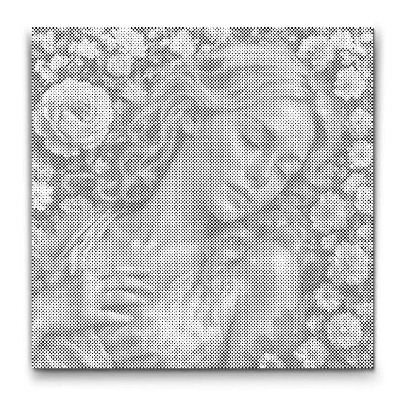 KVINNA I BLOMMOR | PRICKMÅLNING - 50x50 cm / Duk - Utan ram / Blå