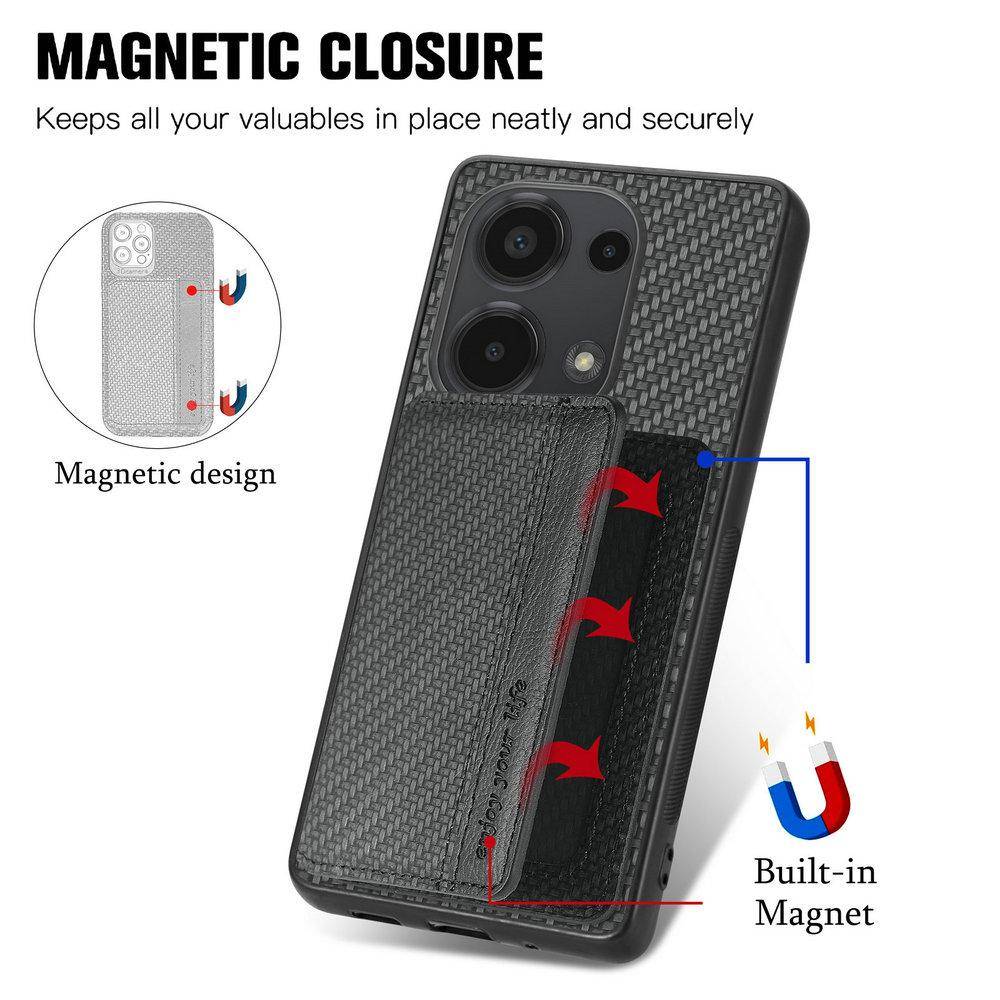 RFID Läder Kort Magnet Baksida Fodral för OPPO Reno 14 Pro 13 FS 5G 2025 Lyxigt Skydd Telefonställ Funda Reno14 F 13FS 13F 13A 14F S