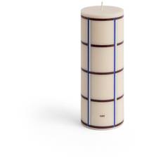 Hay Column Candle Medium Off-white Bordeaux Blue And Silver - Ljus Stearin Blå - AB401-A602-AU42