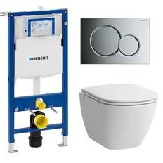Toiletpakke Laufen Lua m/softclose sæde, Geberit Sigma cisterne, krom trykplade